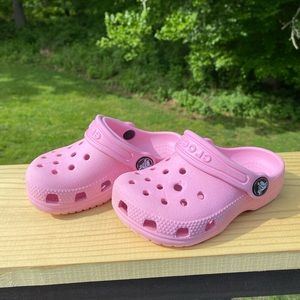 Pink 7 toddler Crocs